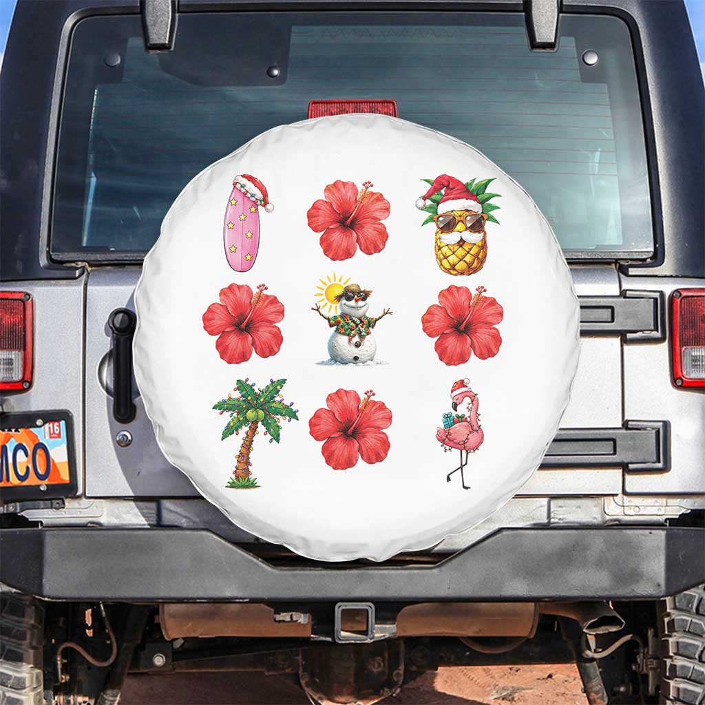 Christmas In July Spare Tire Cover Tropical Summer Beach Party Graphic