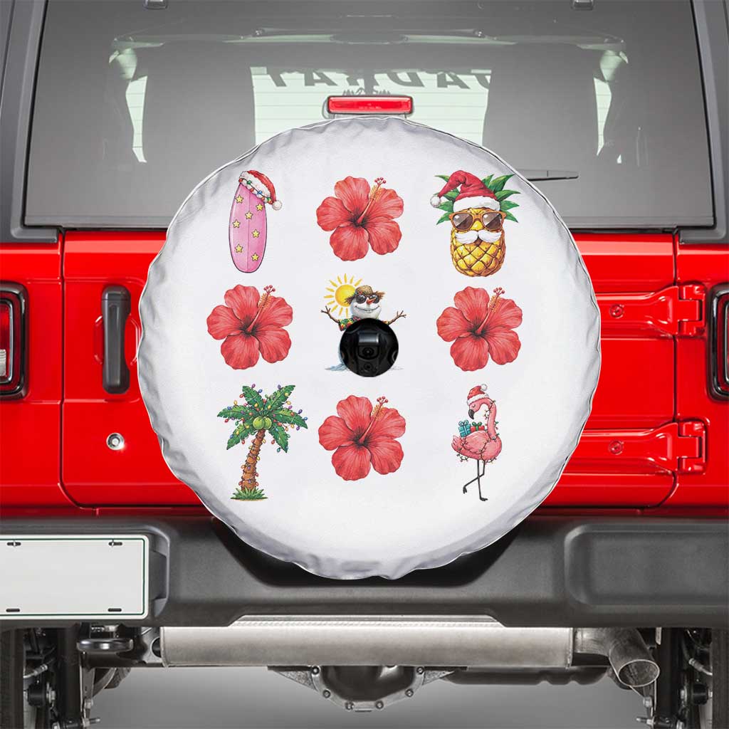 Christmas In July Spare Tire Cover Tropical Summer Beach Party Graphic