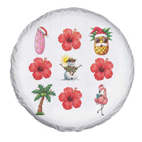 Christmas In July Spare Tire Cover Tropical Summer Beach Party Graphic