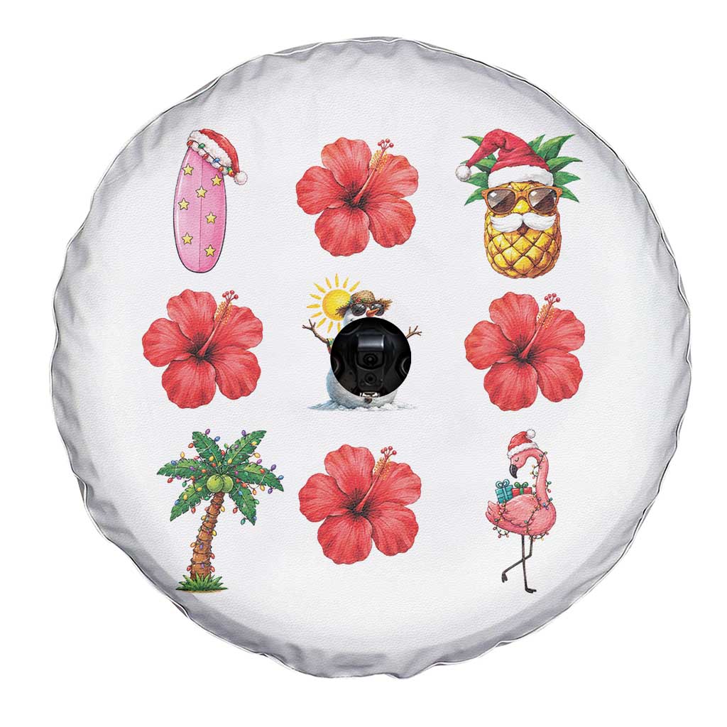 Christmas In July Spare Tire Cover Tropical Summer Beach Party Graphic