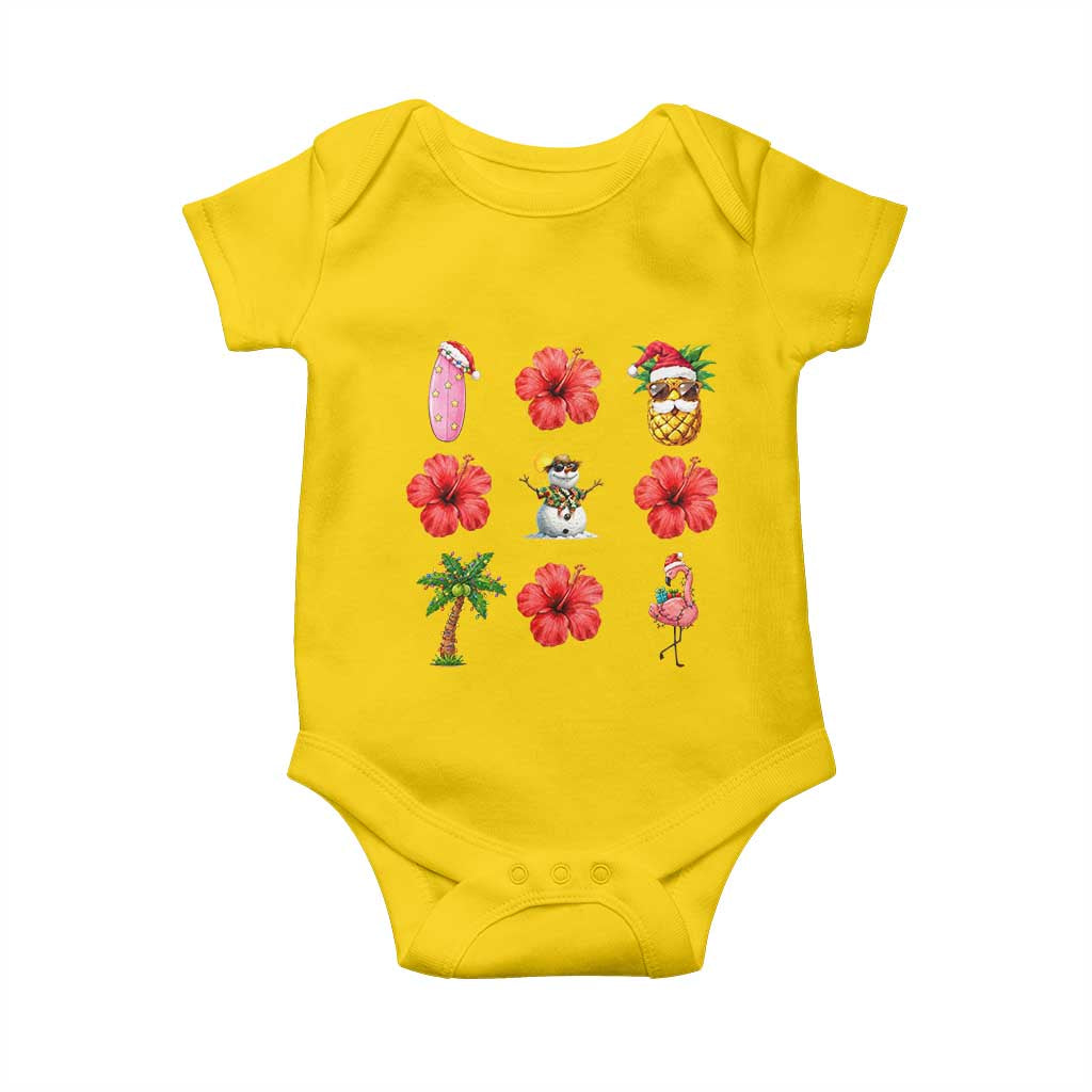 Christmas In July Baby Onesie Tropical Summer Beach Party Graphic
