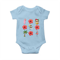 Christmas In July Baby Onesie Tropical Summer Beach Party Graphic