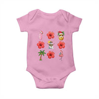 Christmas In July Baby Onesie Tropical Summer Beach Party Graphic
