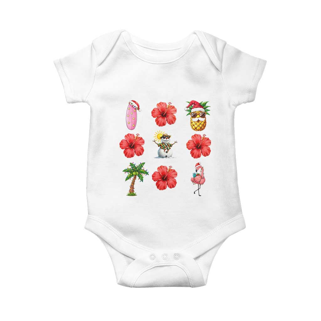 Christmas In July Baby Onesie Tropical Summer Beach Party Graphic
