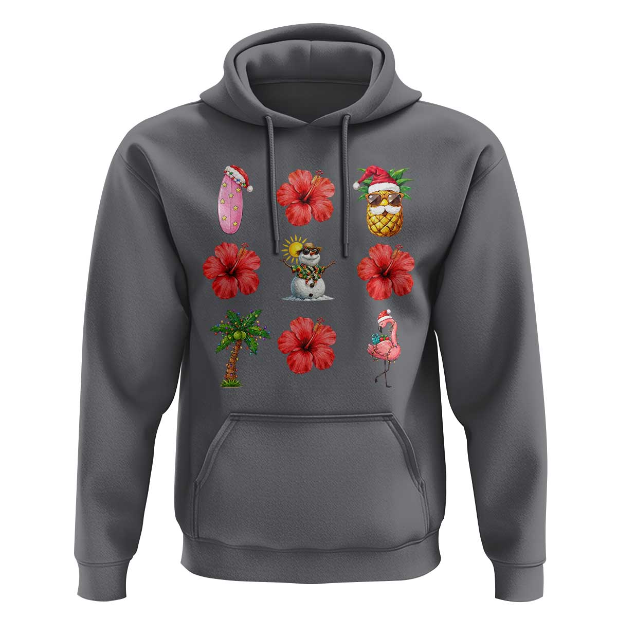Christmas In July Hoodie Tropical Summer Beach Party Graphic