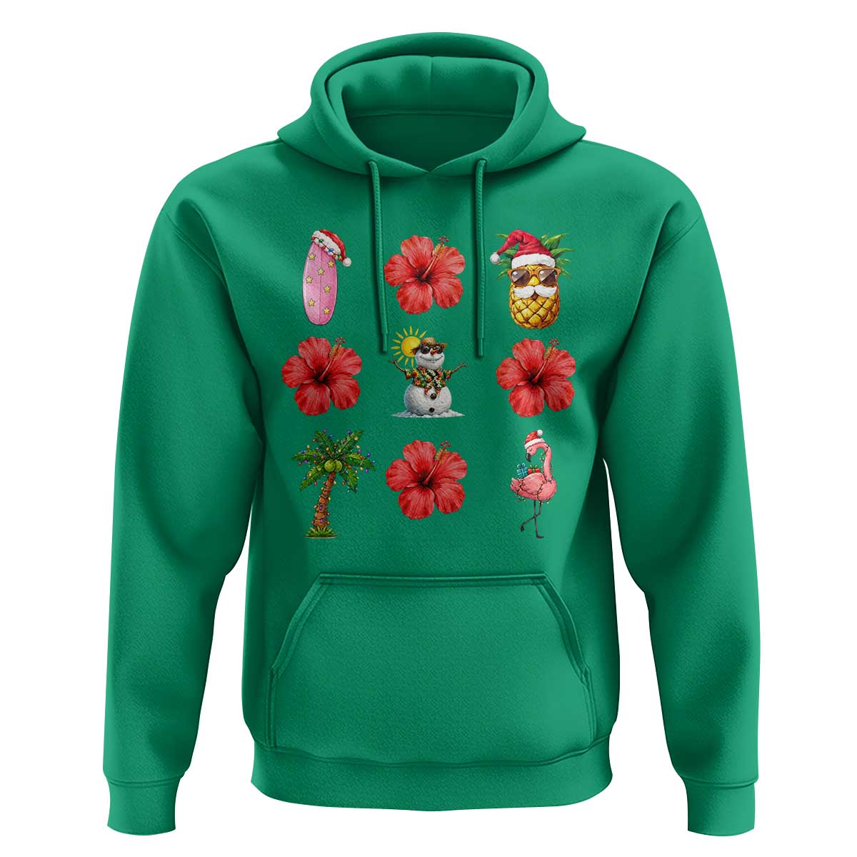 Christmas In July Hoodie Tropical Summer Beach Party Graphic