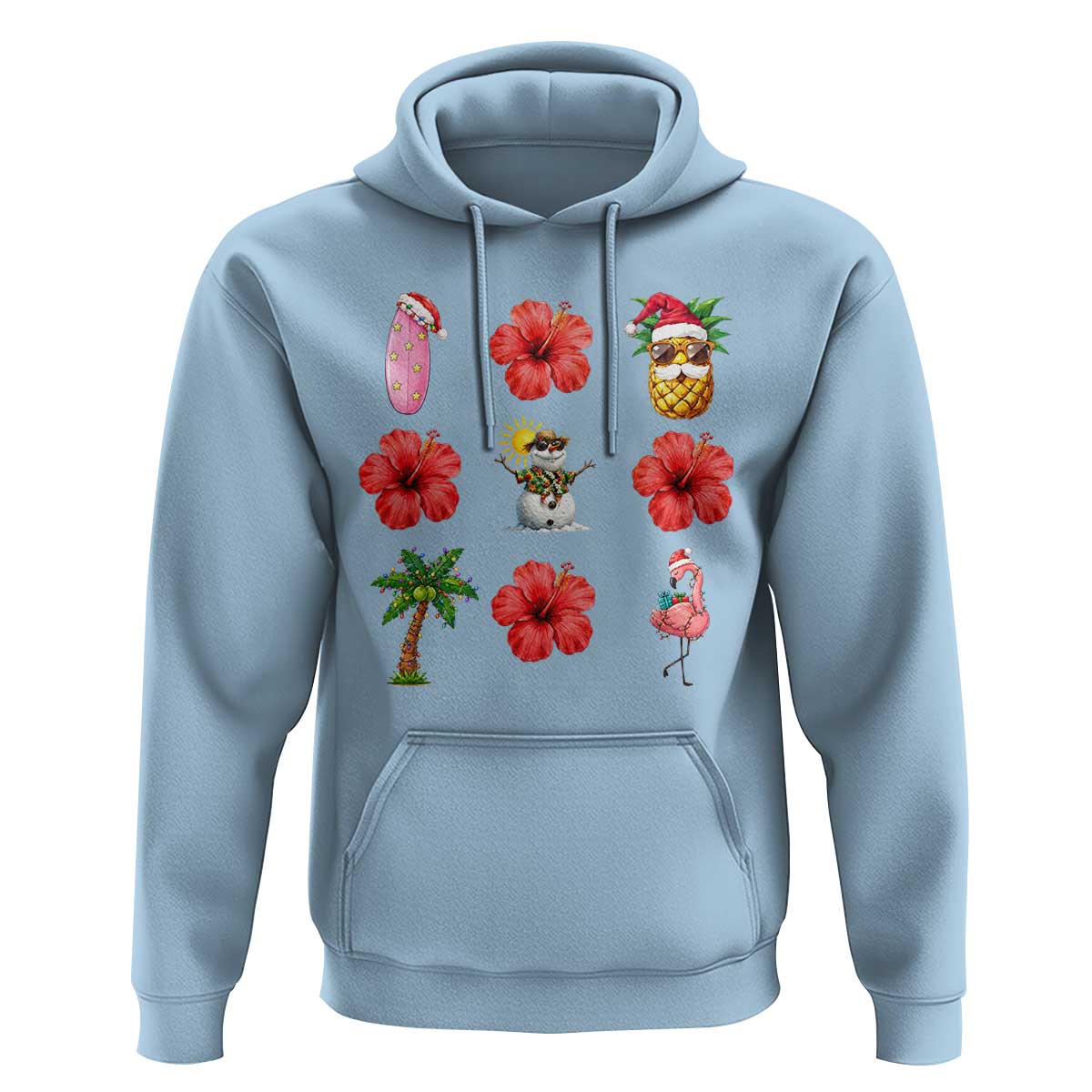 Christmas In July Hoodie Tropical Summer Beach Party Graphic