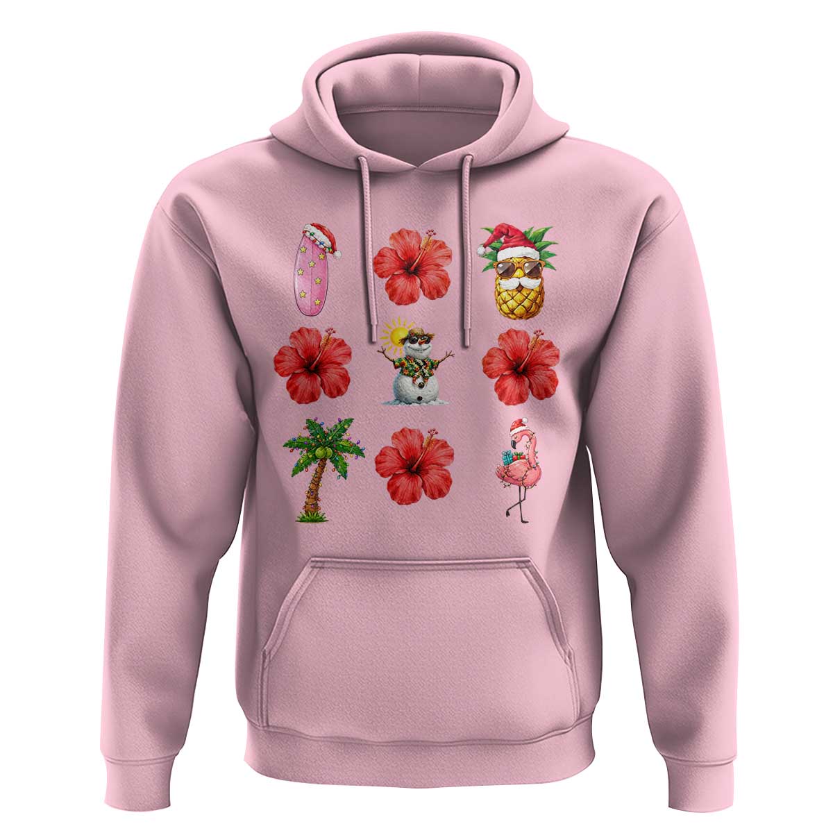 Christmas In July Hoodie Tropical Summer Beach Party Graphic