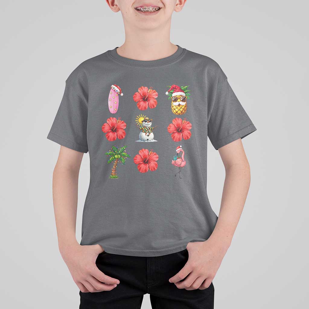 Christmas In July T Shirt For Kid Tropical Summer Beach Party Graphic