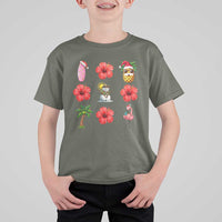 Christmas In July T Shirt For Kid Tropical Summer Beach Party Graphic