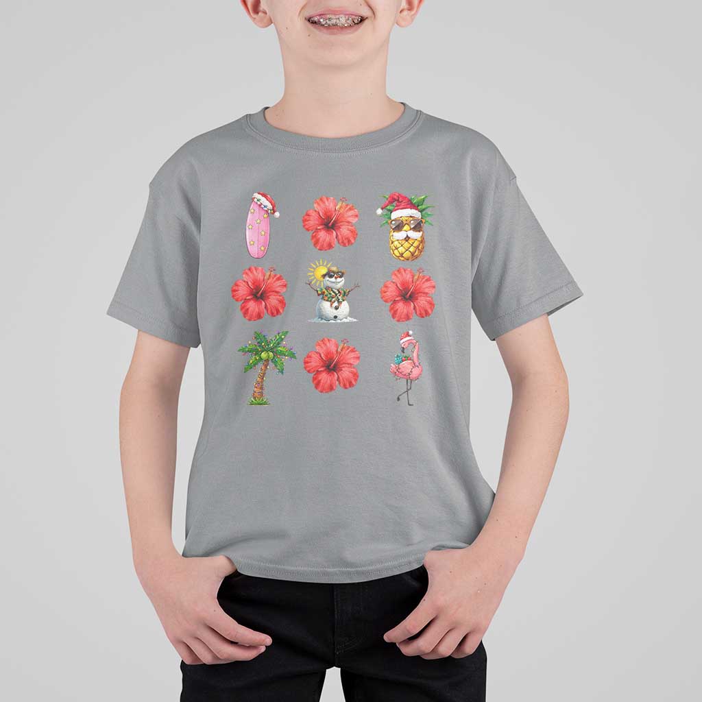 Christmas In July T Shirt For Kid Tropical Summer Beach Party Graphic