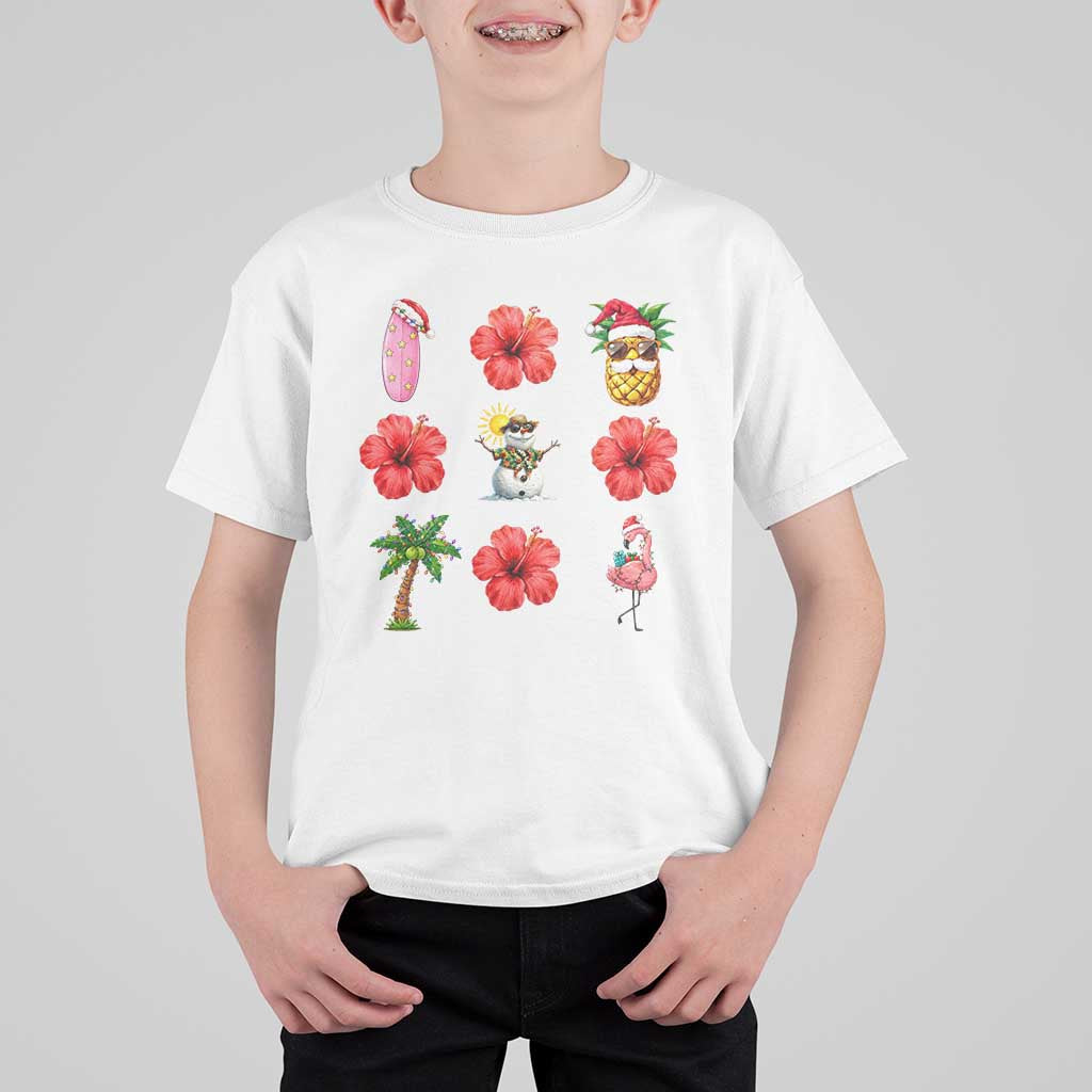Christmas In July T Shirt For Kid Tropical Summer Beach Party Graphic