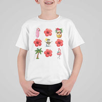 Christmas In July T Shirt For Kid Tropical Summer Beach Party Graphic