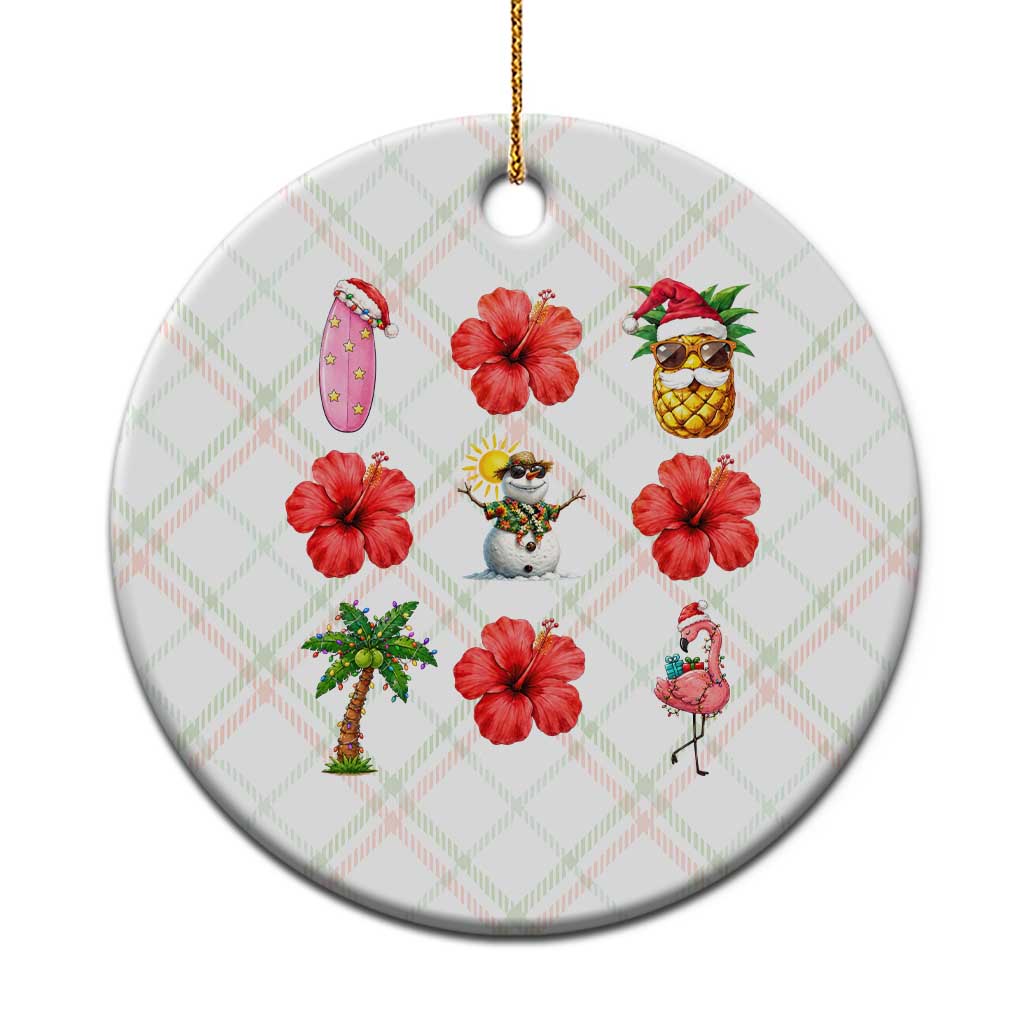 Christmas In July Ceramic Ornament Tropical Summer Beach Party Graphic