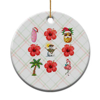 Christmas In July Ceramic Ornament Tropical Summer Beach Party Graphic