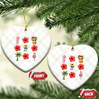 Christmas In July Ceramic Ornament Tropical Summer Beach Party Graphic