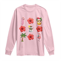Christmas In July Long Sleeve Shirt Tropical Summer Beach Party Graphic