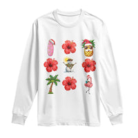 Christmas In July Long Sleeve Shirt Tropical Summer Beach Party Graphic