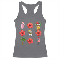 Christmas In July Racerback Tank Top Tropical Summer Beach Party Graphic