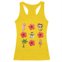 Christmas In July Racerback Tank Top Tropical Summer Beach Party Graphic