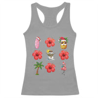Christmas In July Racerback Tank Top Tropical Summer Beach Party Graphic