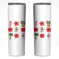 Christmas In July Skinny Tumbler Tropical Summer Beach Party Graphic