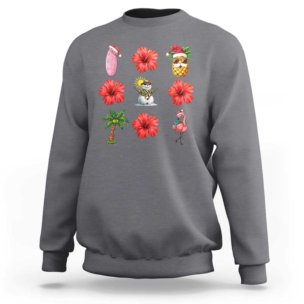 Christmas In July Sweatshirt Tropical Summer Beach Party Graphic