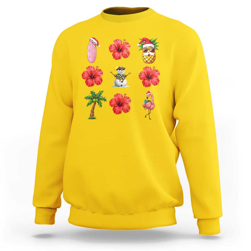 Christmas In July Sweatshirt Tropical Summer Beach Party Graphic