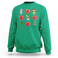 Christmas In July Sweatshirt Tropical Summer Beach Party Graphic