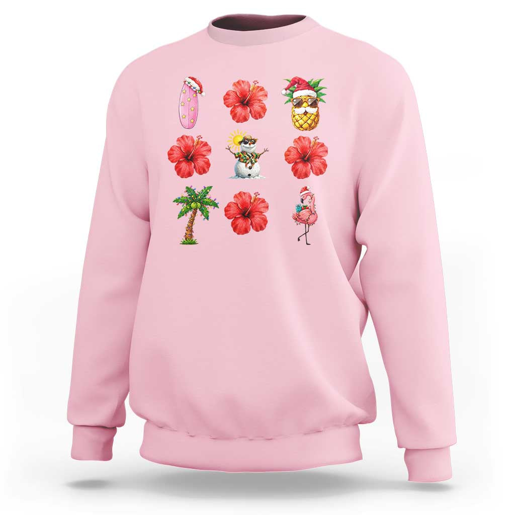 Christmas In July Sweatshirt Tropical Summer Beach Party Graphic
