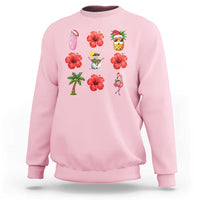 Christmas In July Sweatshirt Tropical Summer Beach Party Graphic