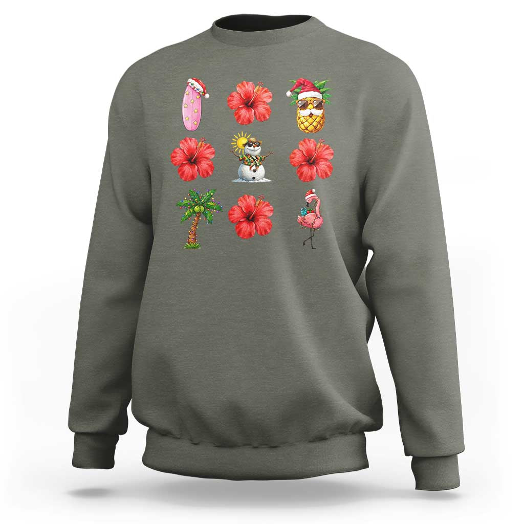 Christmas In July Sweatshirt Tropical Summer Beach Party Graphic