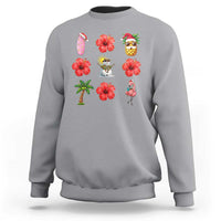 Christmas In July Sweatshirt Tropical Summer Beach Party Graphic