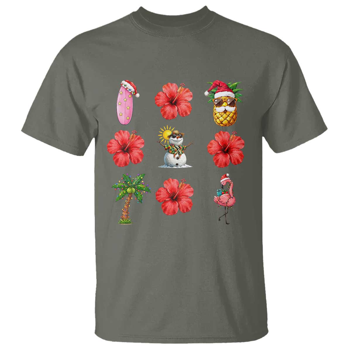 Christmas In July T Shirt Tropical Summer Beach Party Graphic