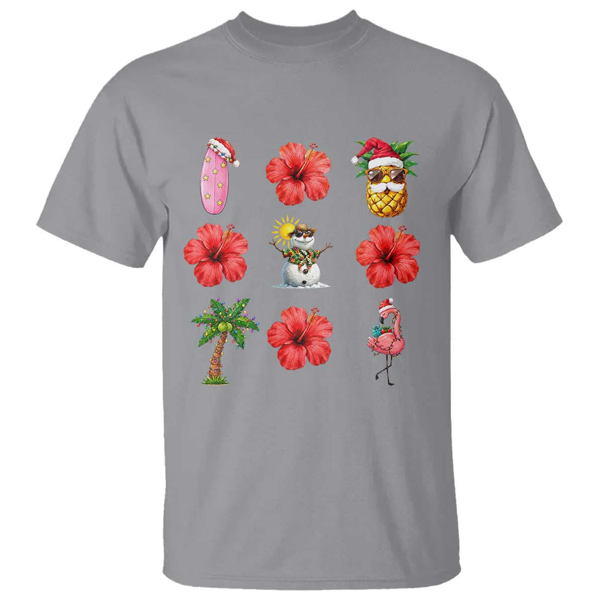 Christmas In July T Shirt Tropical Summer Beach Party Graphic