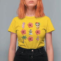 Christmas In July T Shirt For Women Tropical Summer Beach Party Graphic