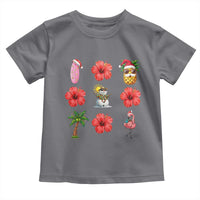 Christmas In July Toddler T Shirt Tropical Summer Beach Party Graphic