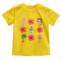 Christmas In July Toddler T Shirt Tropical Summer Beach Party Graphic