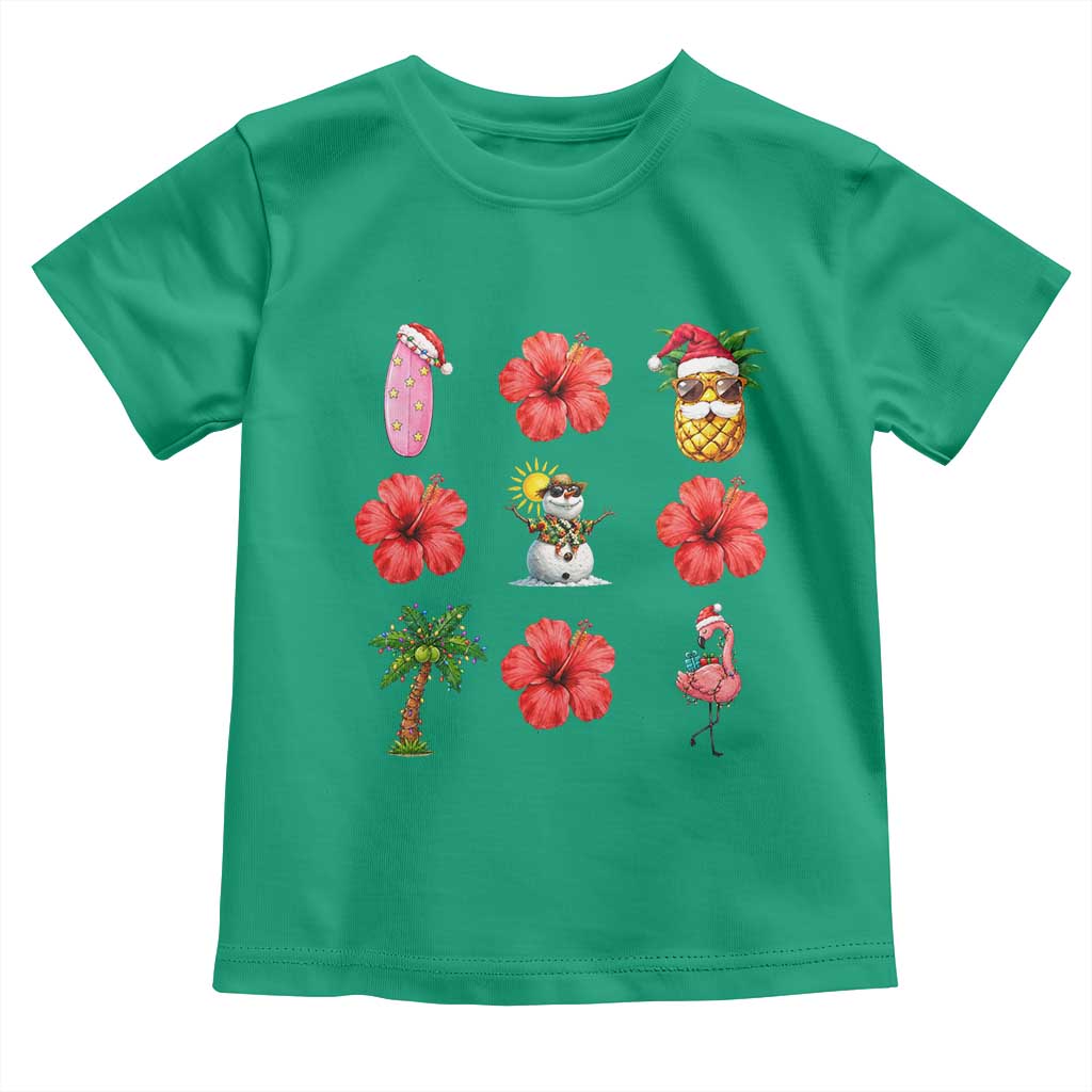 Christmas In July Toddler T Shirt Tropical Summer Beach Party Graphic