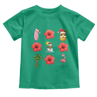 Christmas In July Toddler T Shirt Tropical Summer Beach Party Graphic