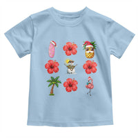 Christmas In July Toddler T Shirt Tropical Summer Beach Party Graphic