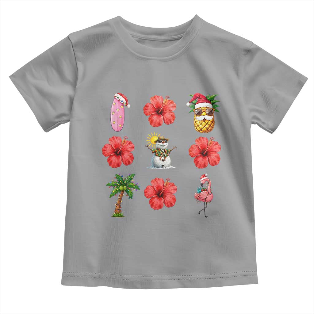 Christmas In July Toddler T Shirt Tropical Summer Beach Party Graphic