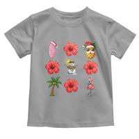 Christmas In July Toddler T Shirt Tropical Summer Beach Party Graphic