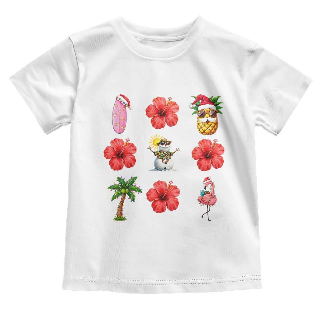 Christmas In July Toddler T Shirt Tropical Summer Beach Party Graphic