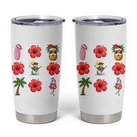 Christmas In July Tumbler Cup Tropical Summer Beach Party Graphic