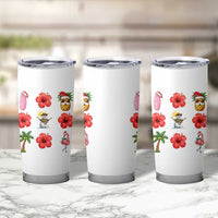 Christmas In July Tumbler Cup Tropical Summer Beach Party Graphic