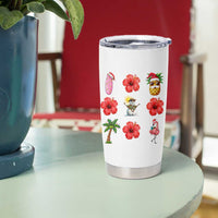 Christmas In July Tumbler Cup Tropical Summer Beach Party Graphic