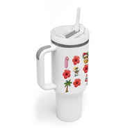 Christmas In July Tumbler With Handle Tropical Summer Beach Party Graphic