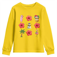 Christmas In July Youth Sweatshirt Tropical Summer Beach Party Graphic