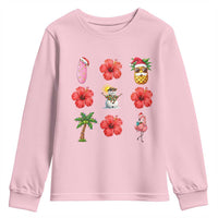 Christmas In July Youth Sweatshirt Tropical Summer Beach Party Graphic